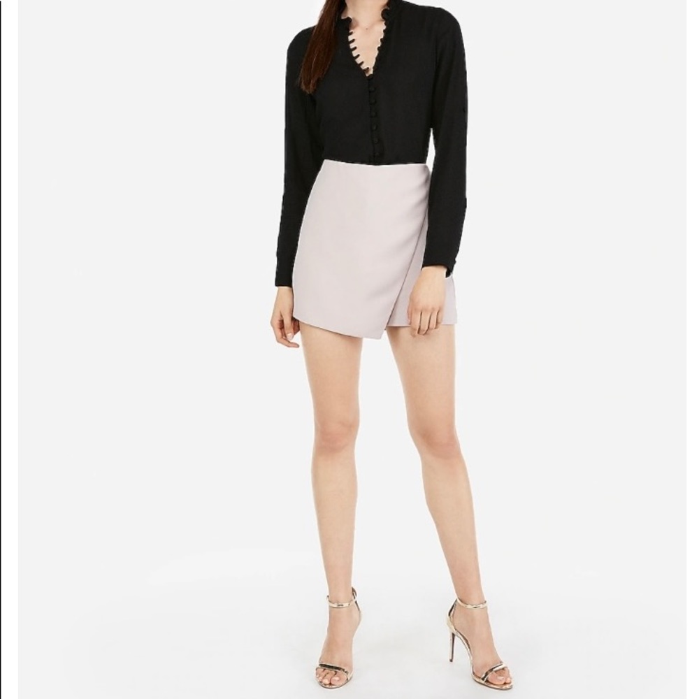Express Asymmetrical Wrap Skort Size 8